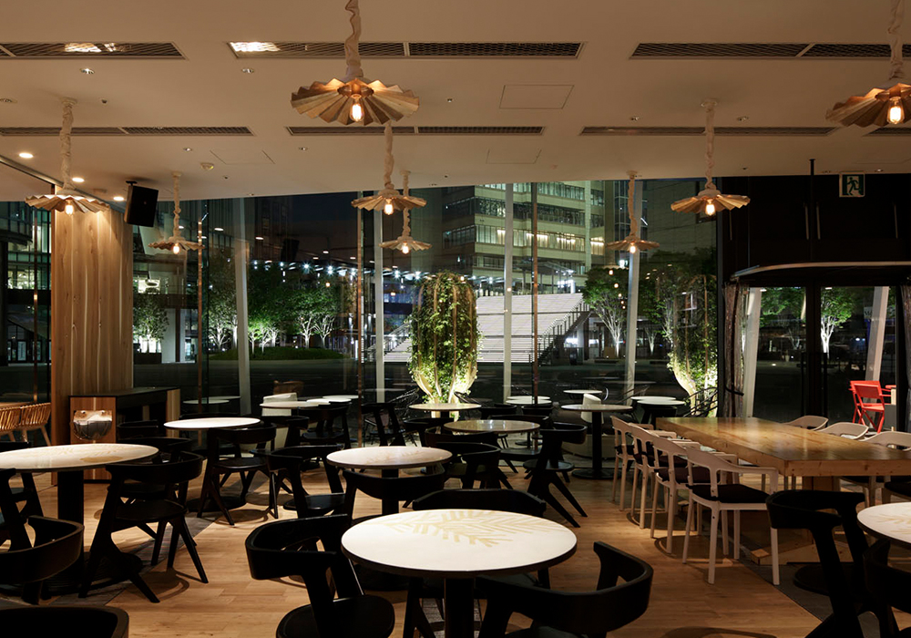 Night view from the restaurant