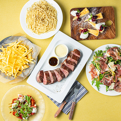 ステーキチーズフォンデュの女子会プラン